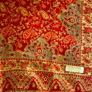 Women Fashion Outlined Pashmina Paisley Scarf Shawl Wrap